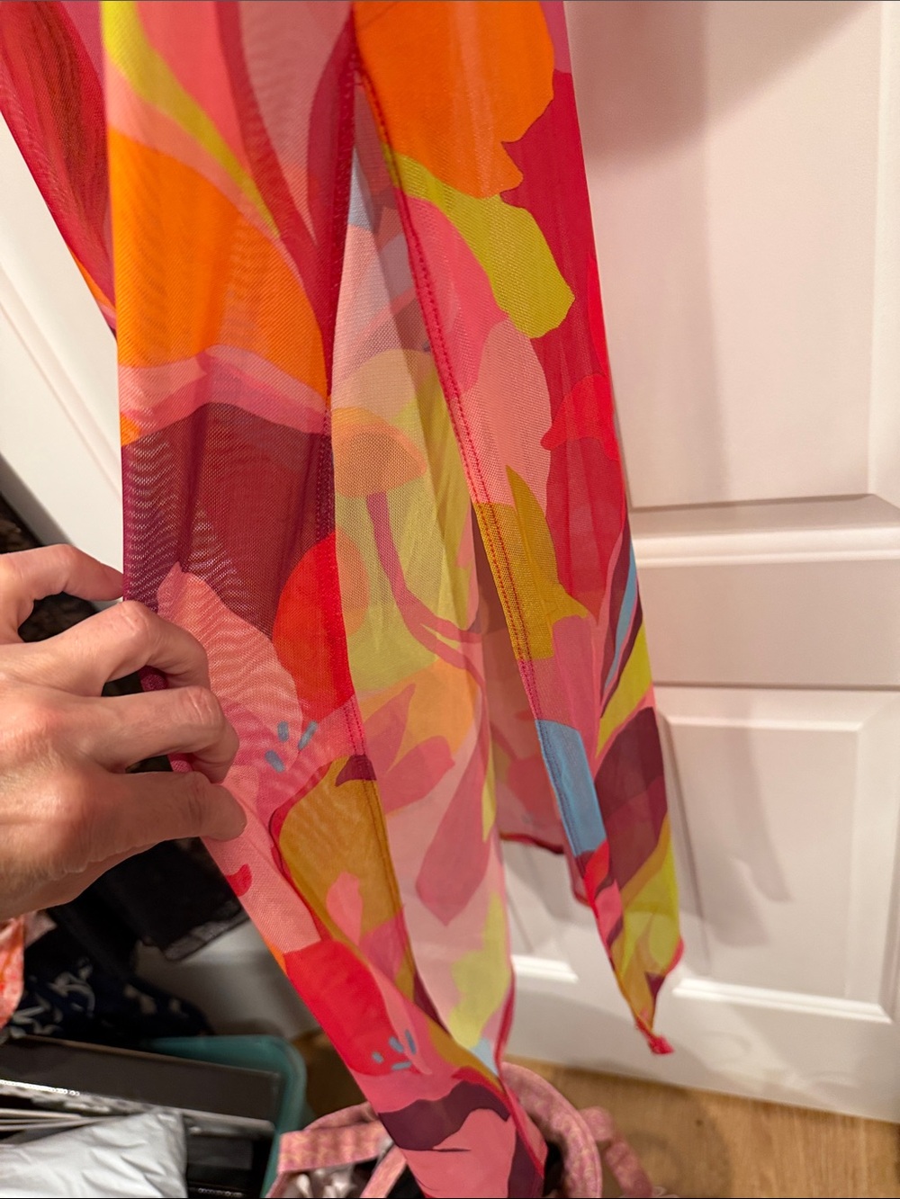 Trina Turk Vibrant Floral Maxi Cover-Up in Pink & Multicolor large NWT - Picture 6 of 6
